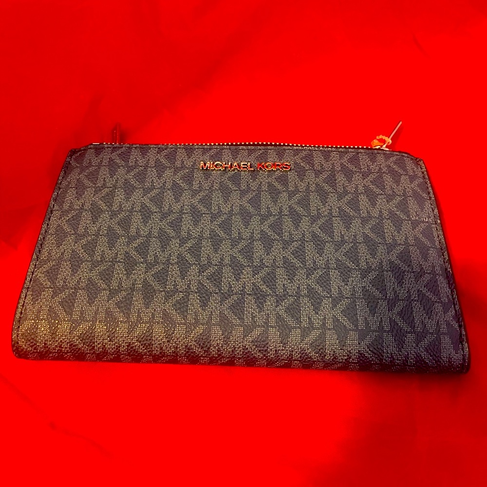 Michael Kors Blue Monogram Wallet